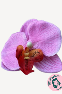 Orkide Hårclips med Krokodillespænde, pink 